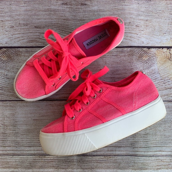 hot pink platform sneakers
